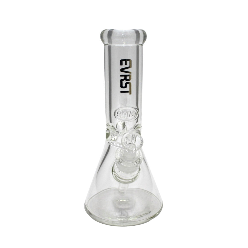 EVRST 9mm beaker water pipe glass on glass made from thick borosilicate glass with stable beaker base and smooth water filtration for heavy-duty use.