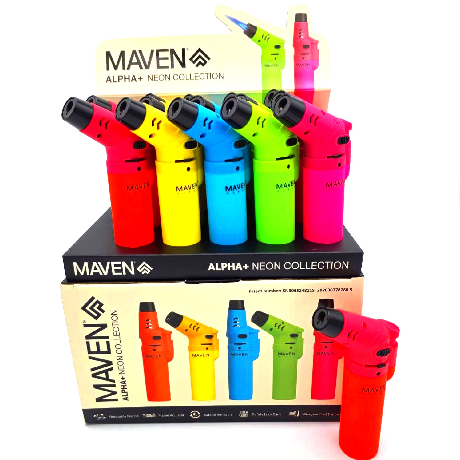 ITEM # 98-1169N MAVEN ALPHA + NEON COLLECTION 15PCS PER PACK