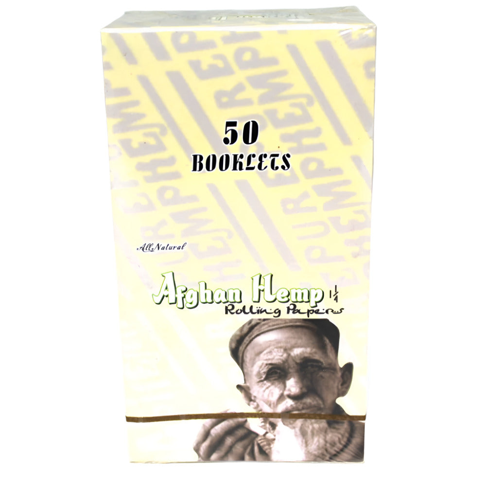 Afghan Hemp Rolling Papers – Pack of 50 Booklets Natural Unbleached Papers