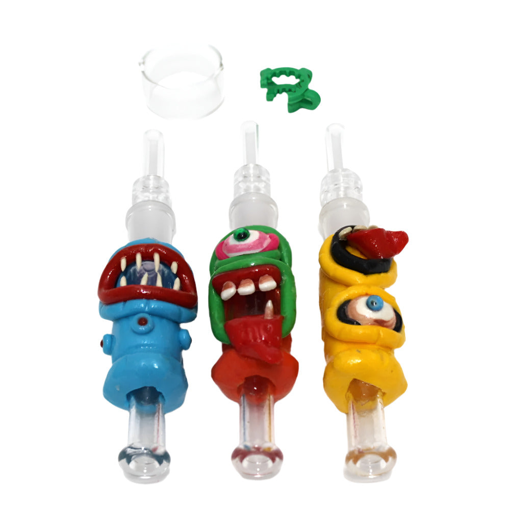 Bee Monster Design Straw Kit with Screw Titanium Nail