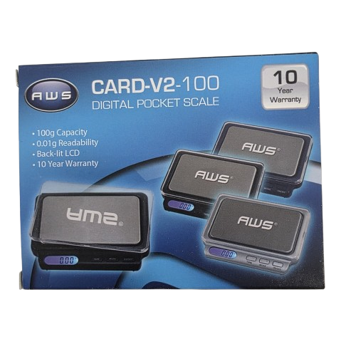 CARD -V2-100  AWS DIGITAL POCKET SCALE 100 X 0.01G