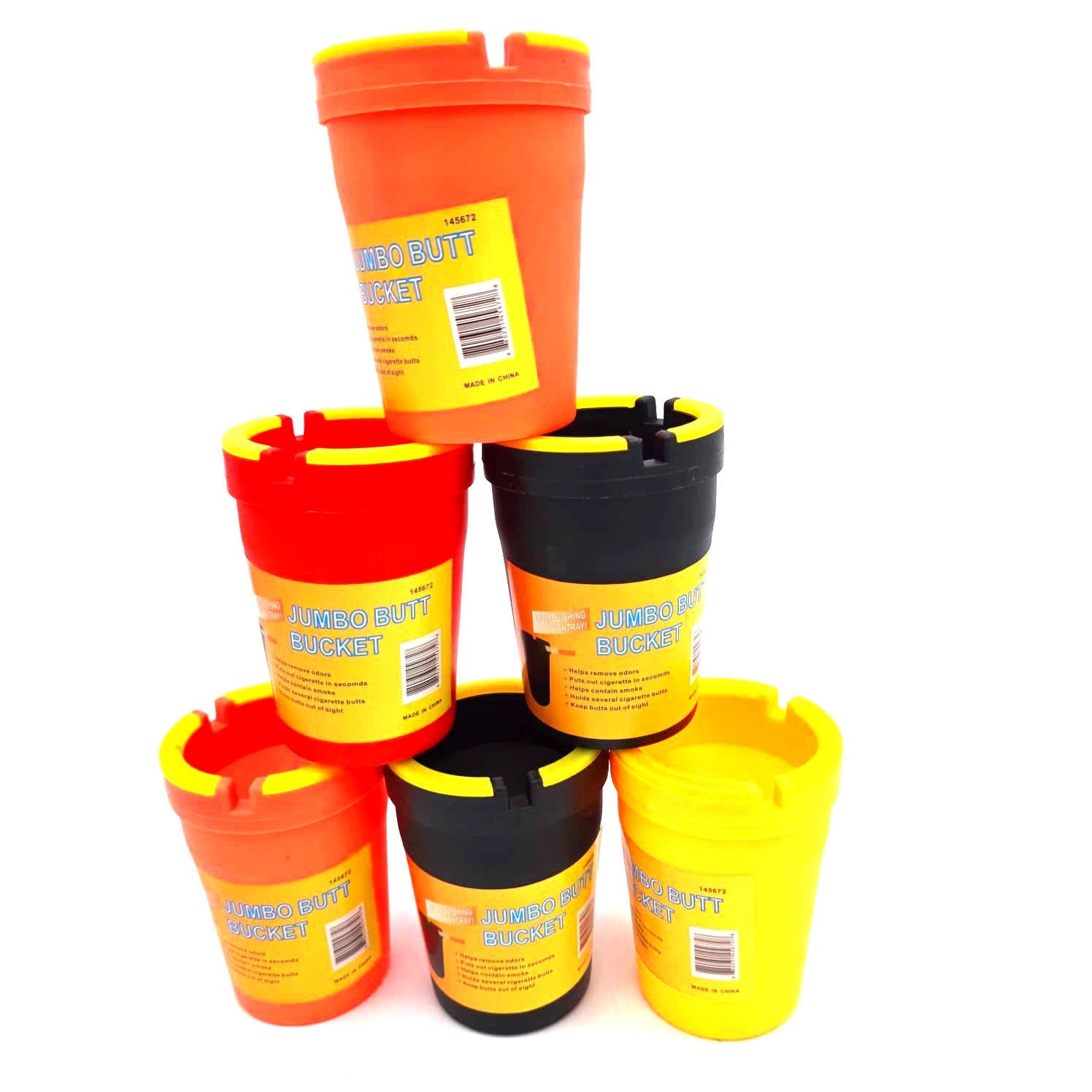 LUMINOUS BUTT BUCKET ASHTRAY 12 PER PACK