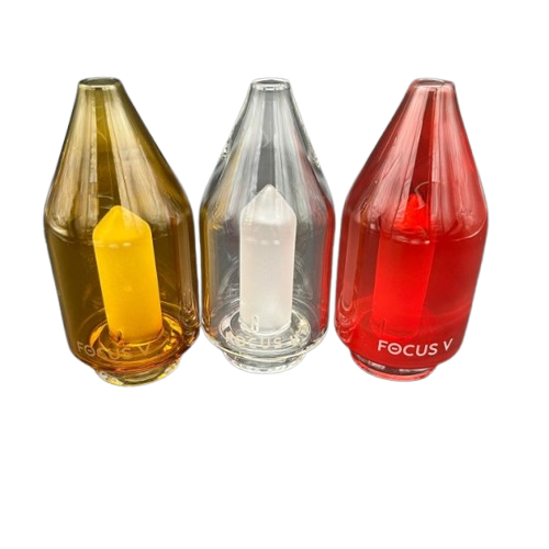 Cart Glass Top Focus V replacement glass attachment with durable build and clean airflow design for smooth, consistent concentrate vapor performance.
