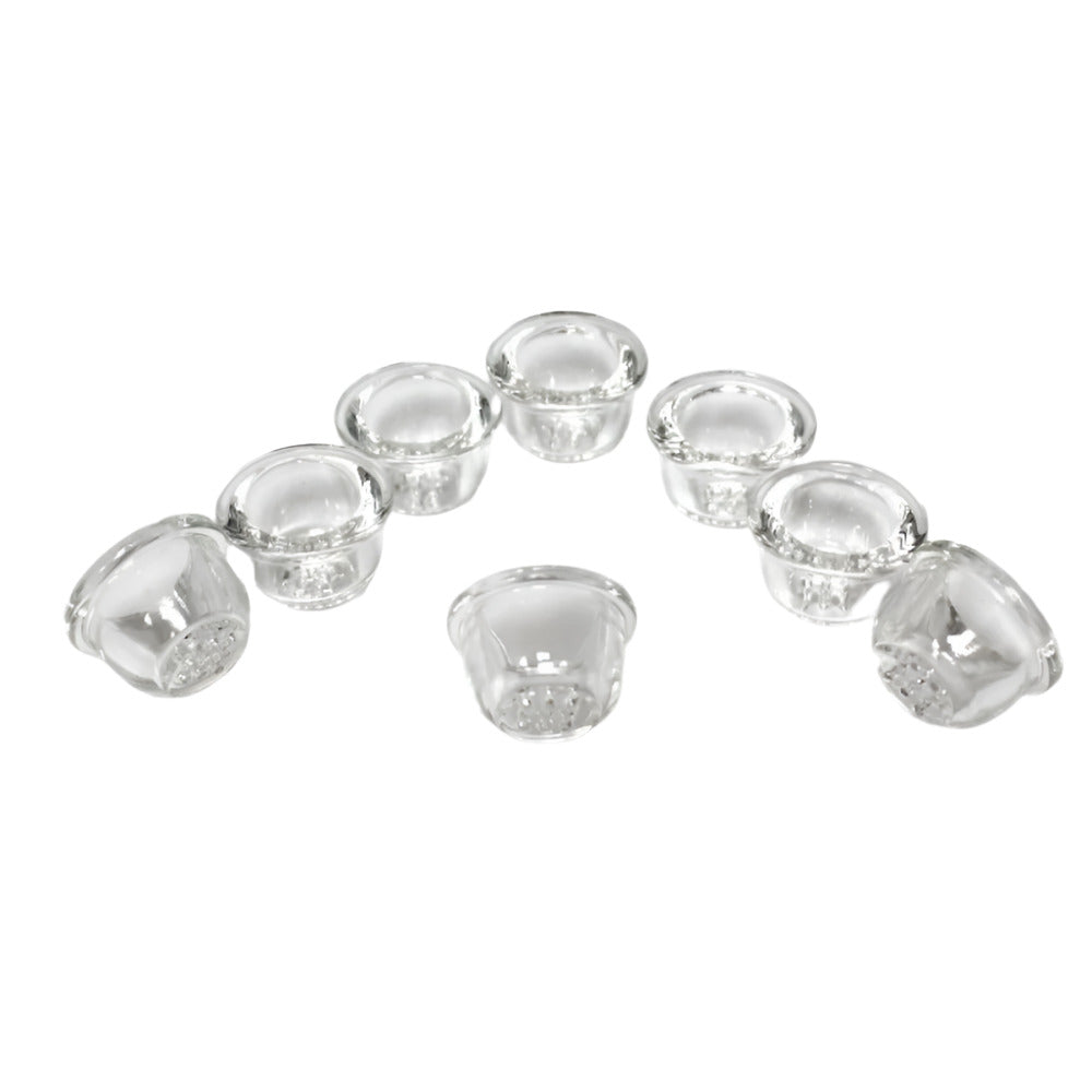 Clear glass bowl attachment for silicone water pipes