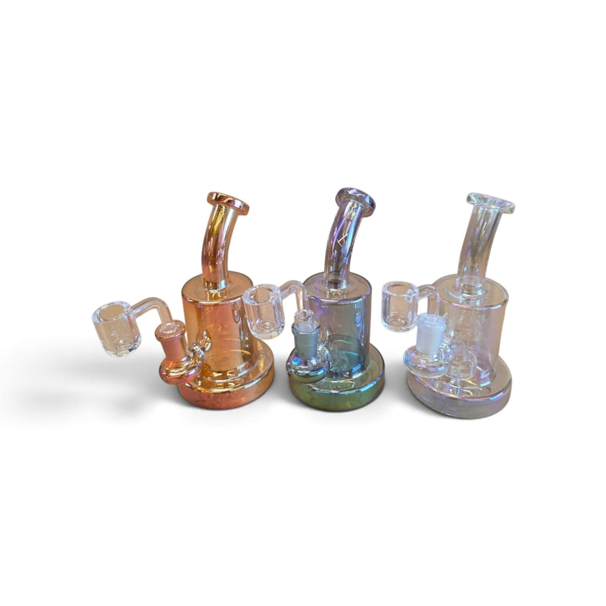 6.5'' Transparent Color Dab Rig Water With 14 MM Male Banger