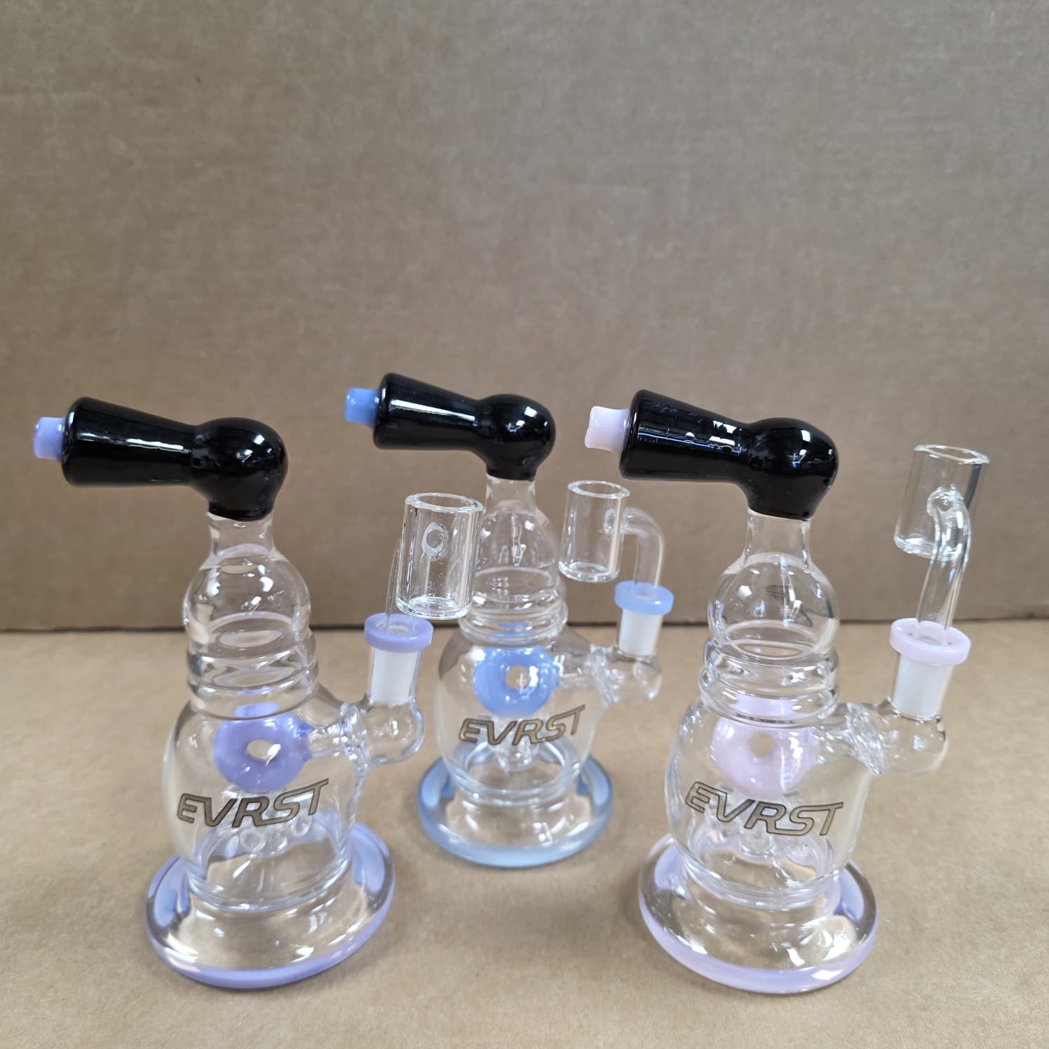 Evrst Side Car Design Percolator Tube Color Dab Rig Water Pipe With 14 MM Male Banger
