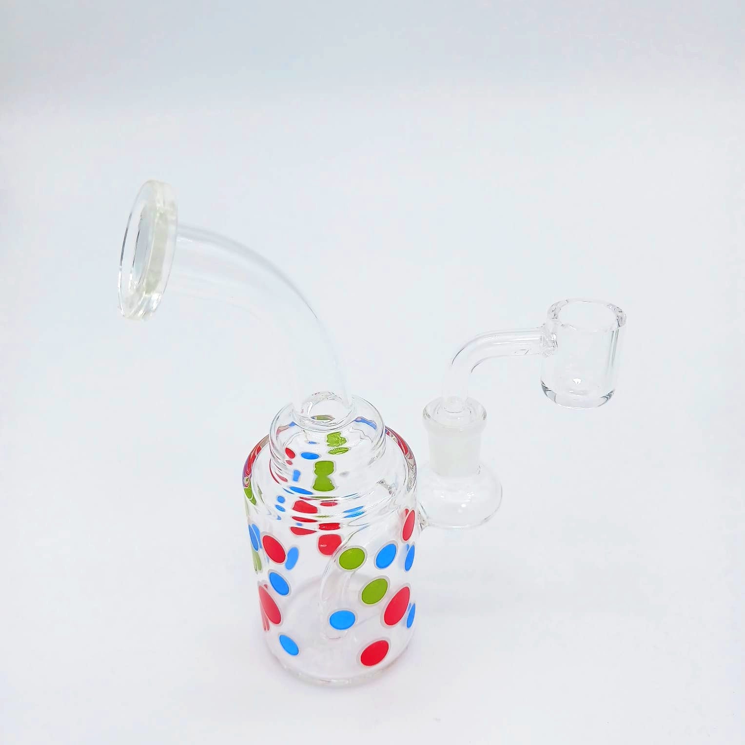 6''Multi Decal Dab Rig Water Pipe With 14 MM Male Banger