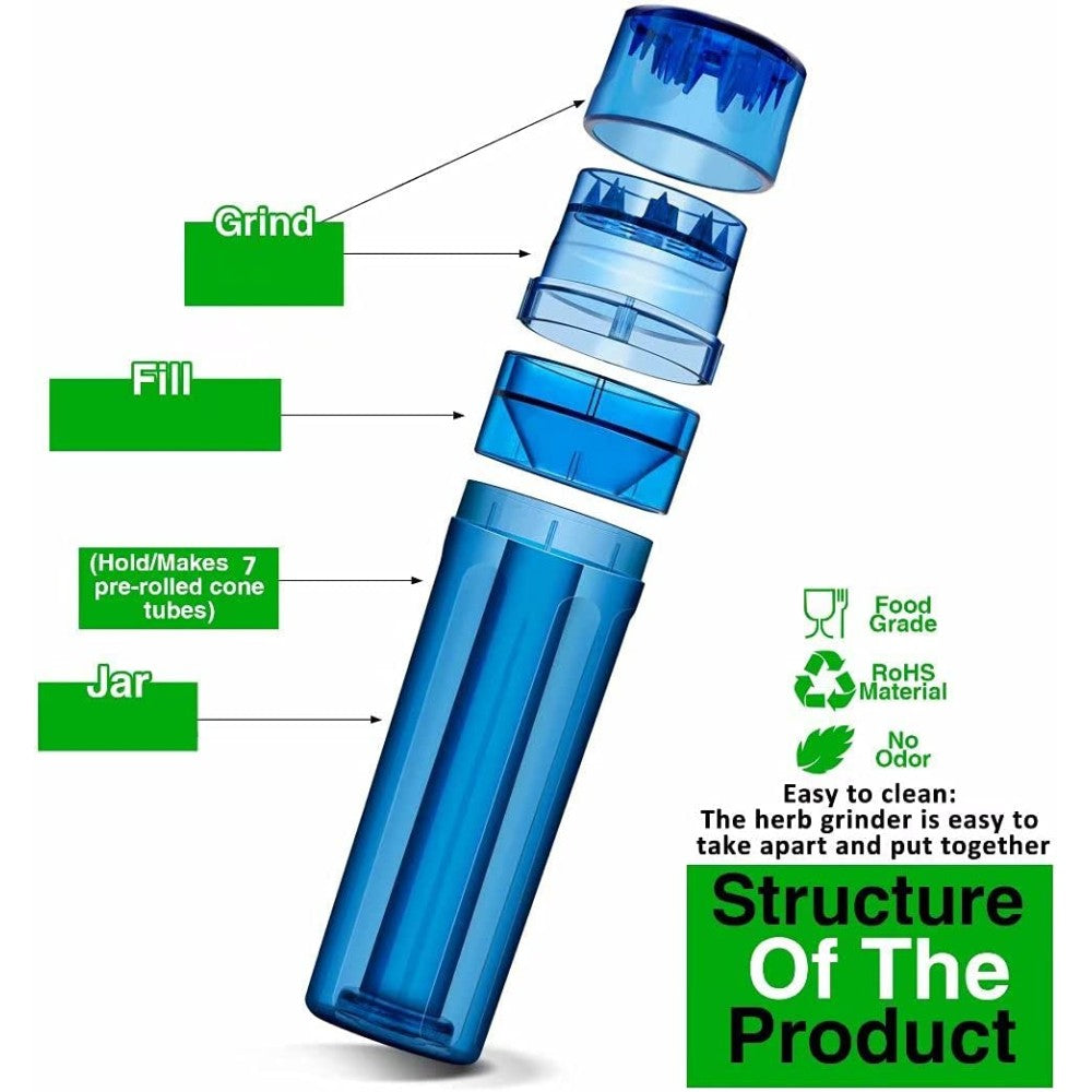 Flower Tower 3 IN 1 Cone Filling with Storage Container, & Herb Grinder