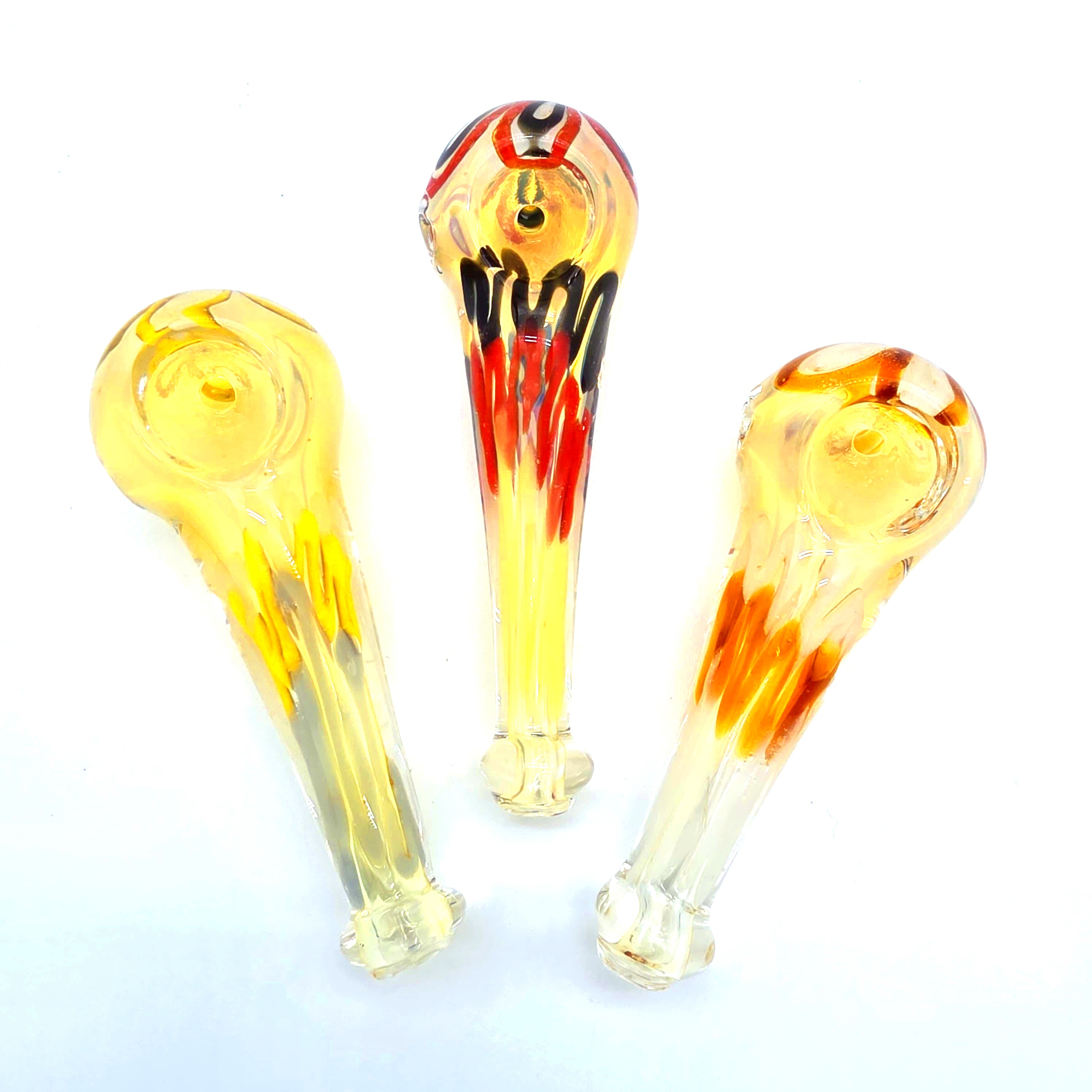 3.5'' Skinny Swirl Color Heavy Duty Glass Hand Pipe