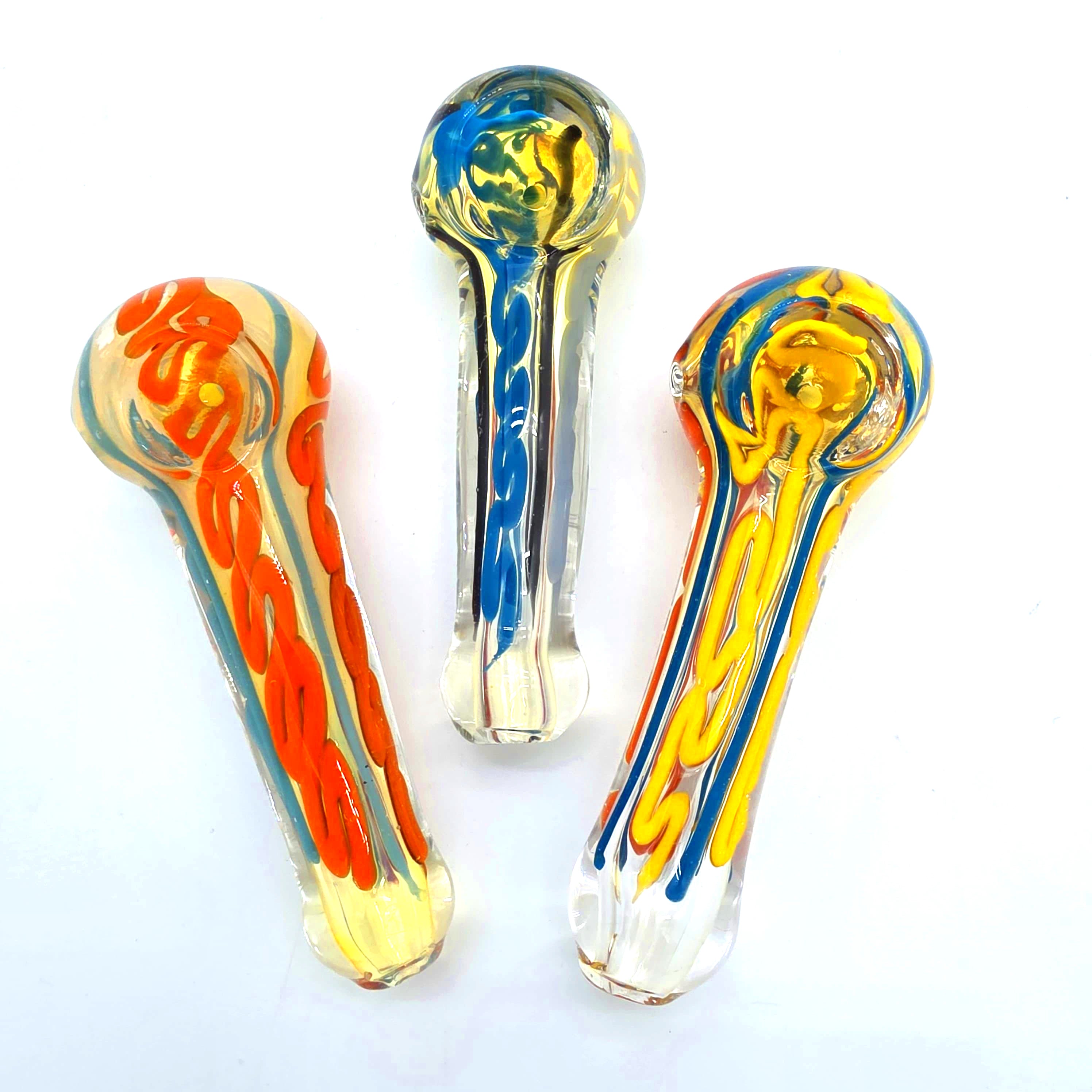 4'' Frit Color Heavy Duty Glass Hand Pipe