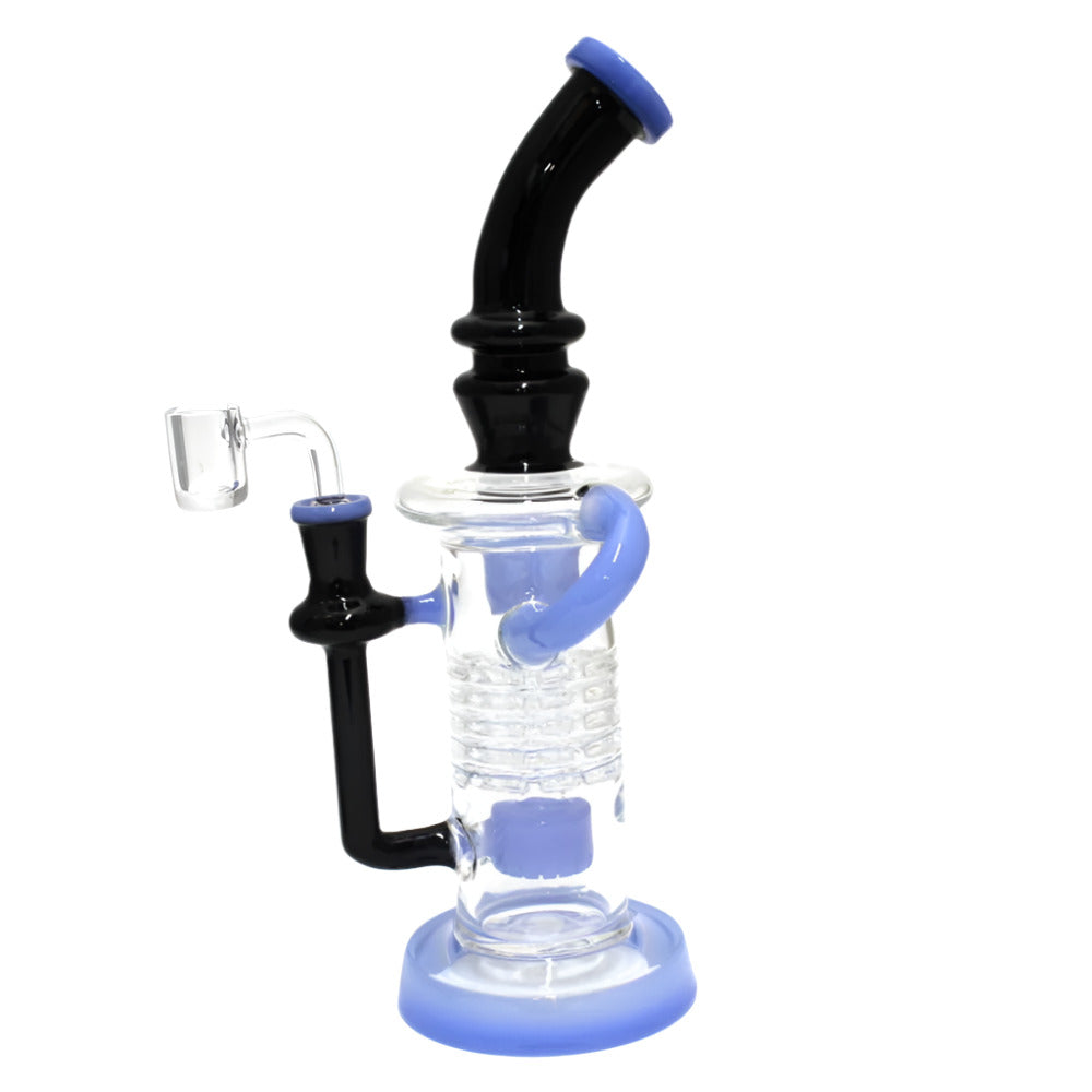 11" Recycle Design Percolator Water Pipe With 14mm Male Banger
