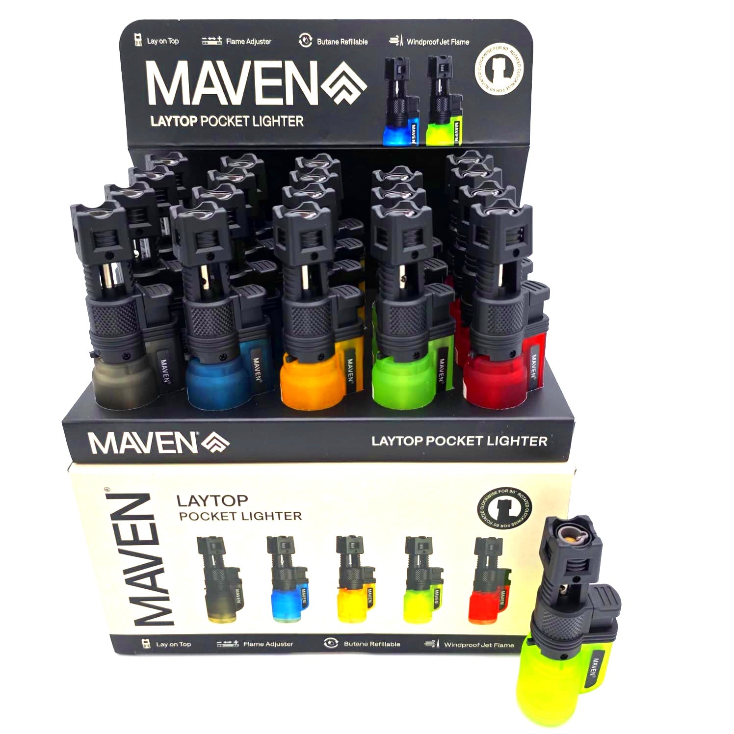 ITEM # 98-1173T MAVEN LAYTOP POCKET LIGTER 20 PCS PER PACK