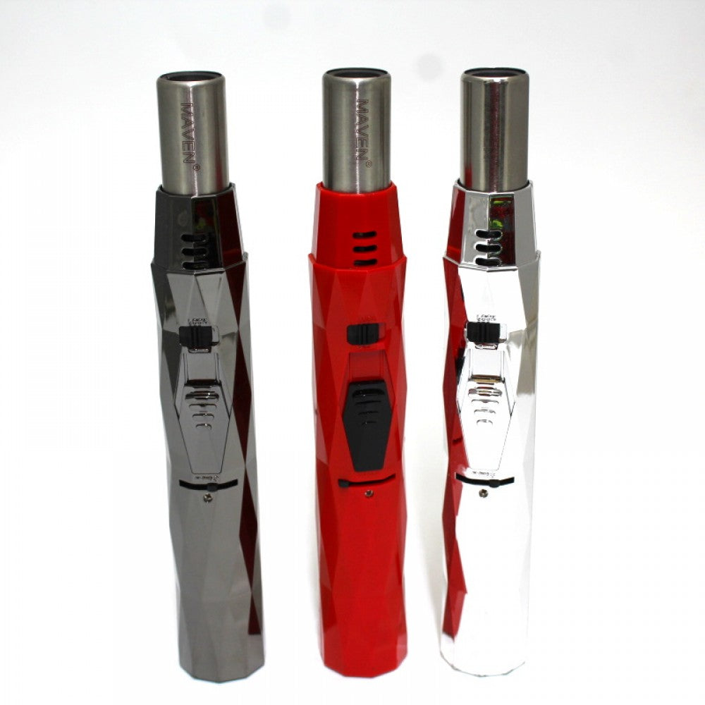 ITEM # 99- D138 Maven Diamond Design Windproof Table Torch 9 Pcs Per Display