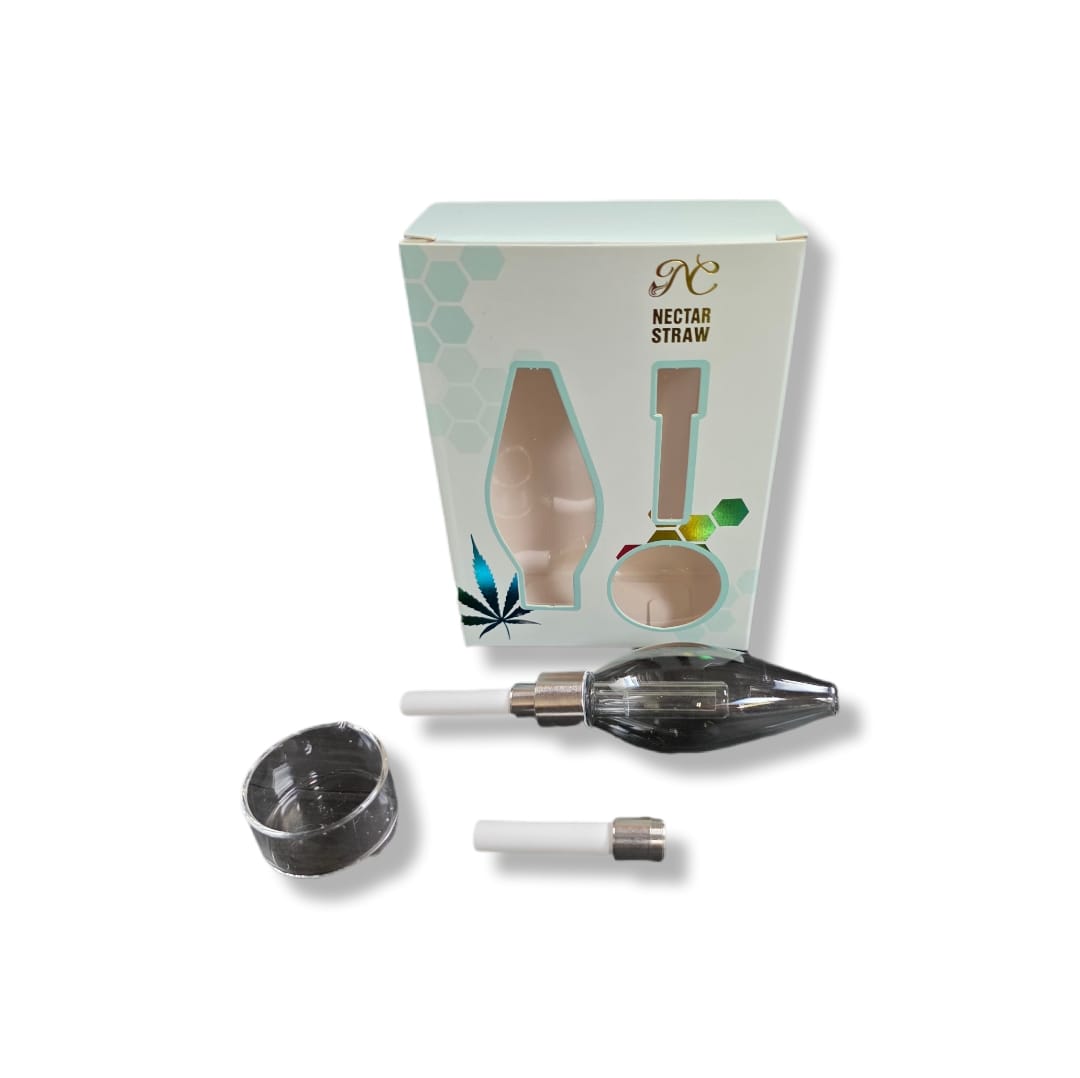 Light Bulb Shape Straw Collector Kit With Ceramic Screw and Dish