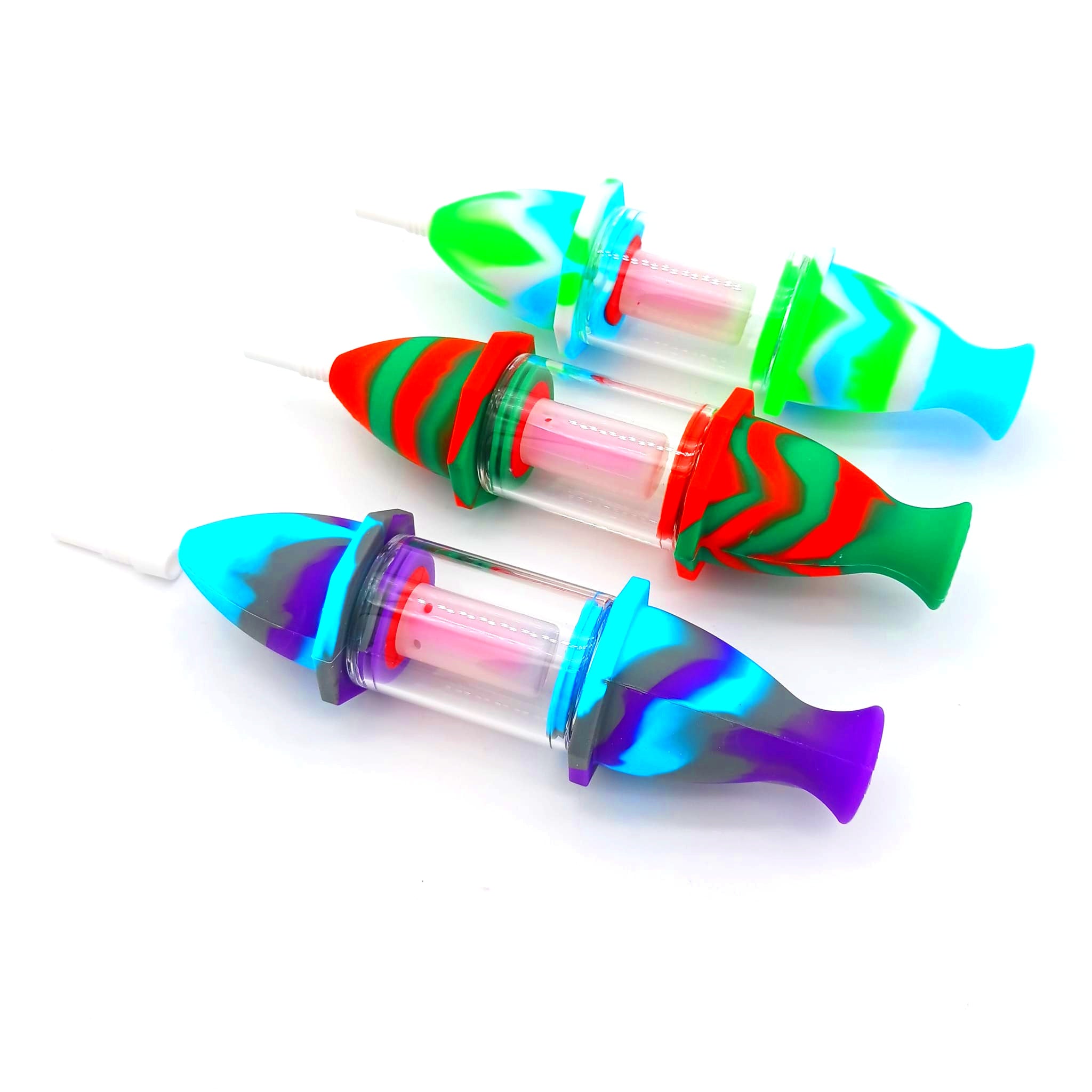 7'' Silicone&  Glass NC  Kit  W/ Ceramic Nails 10 MM Size