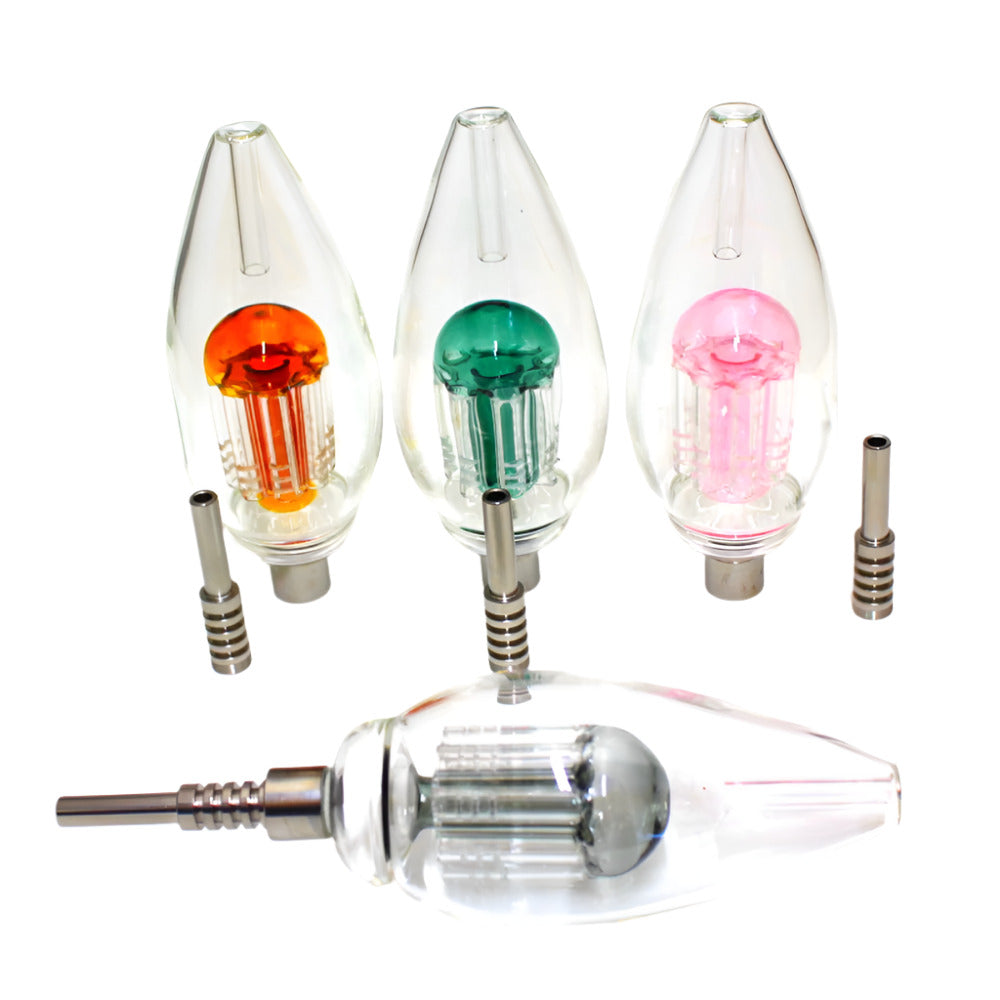 Oval Shape Straw Kit With Screw Titanium Nail