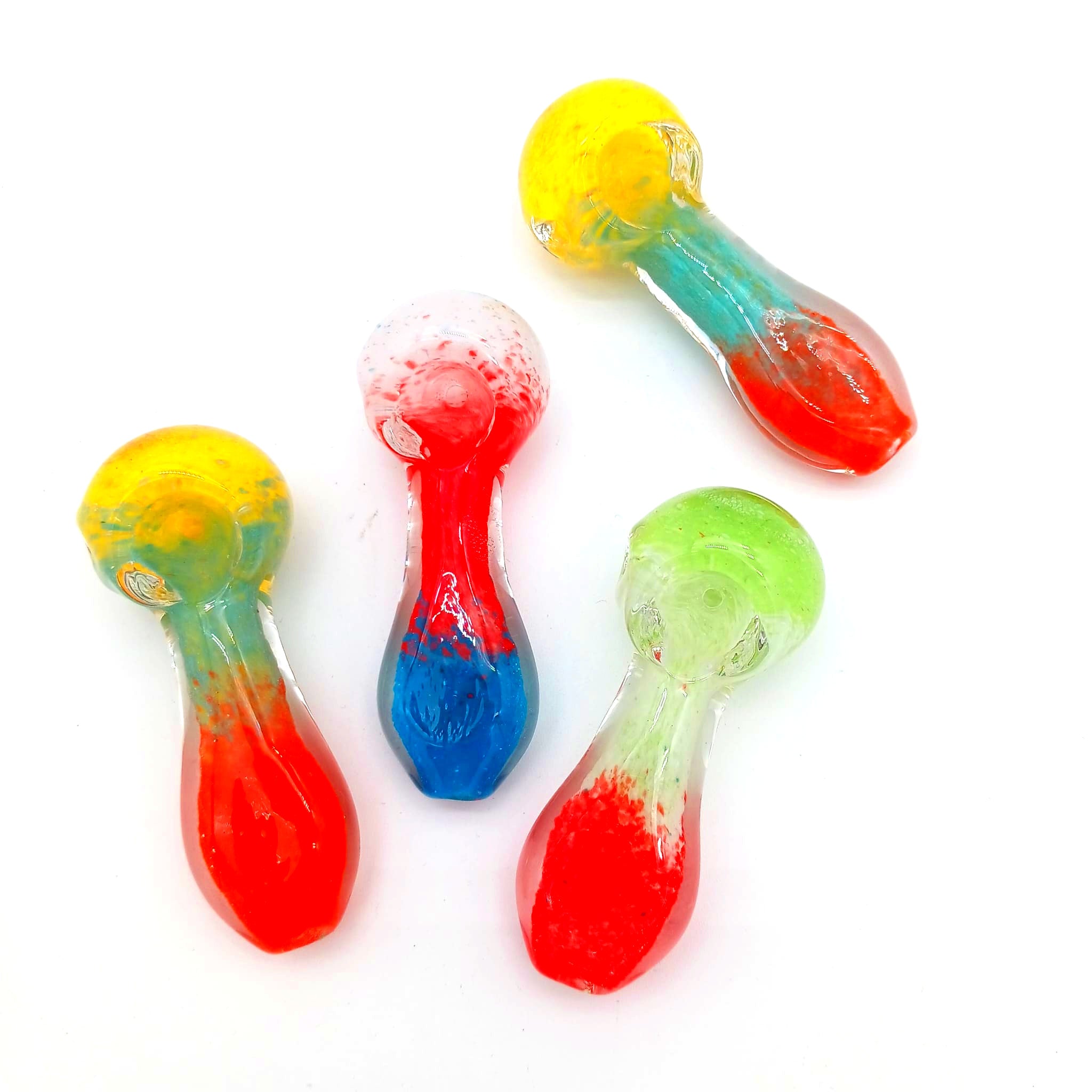 3'' Rasta Color Heavy Duty Glass Hand Pipe