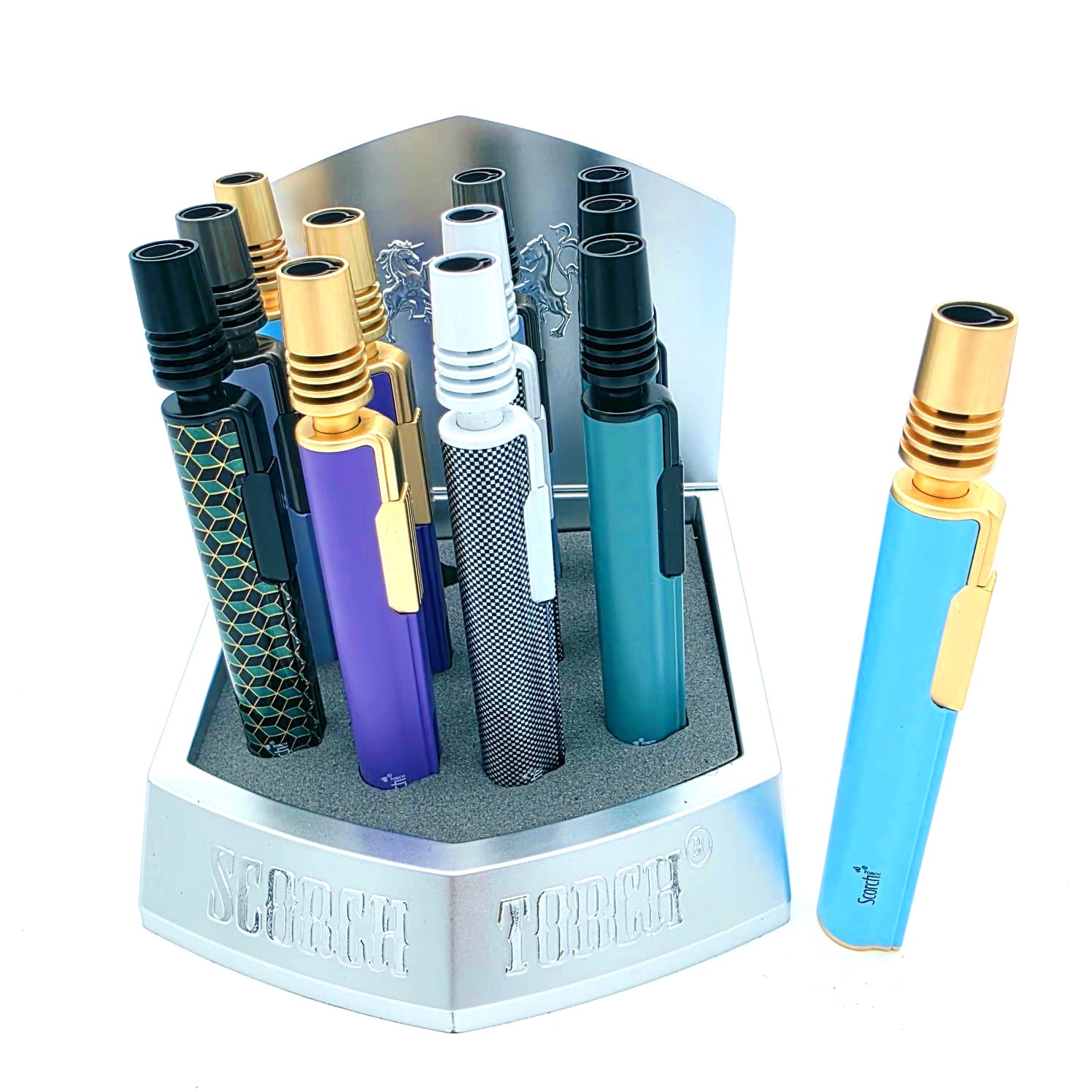 Scorch Torch (61845) 6" Tall Pencil Flame Large Torch Lighter 12Pk