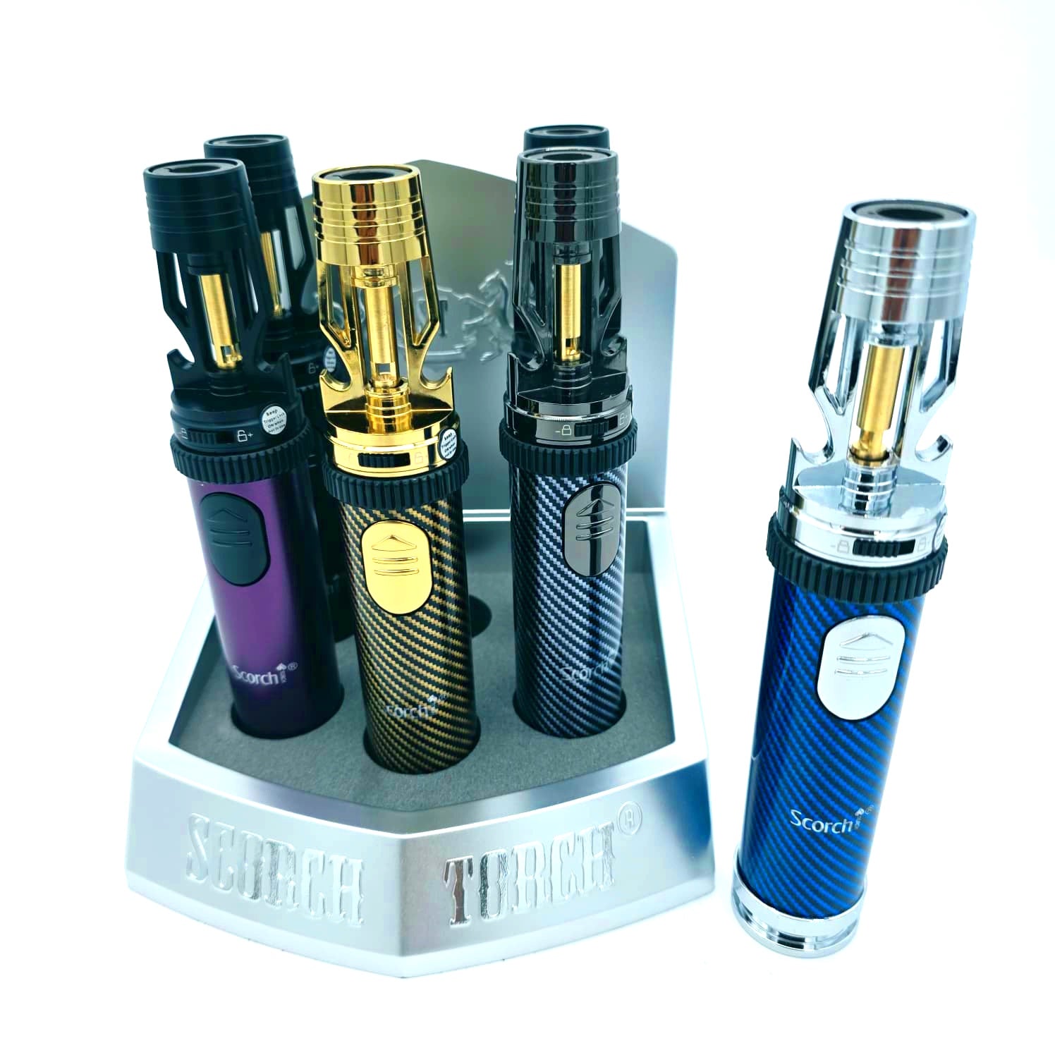 Scorch Torch 61893 Tall Single Flame Large Torch Lighter 6 PK