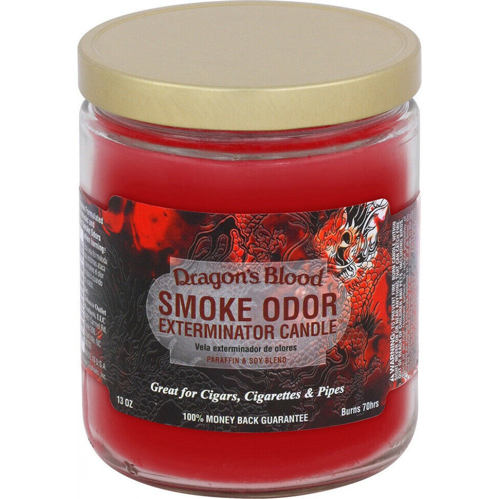 Smoke Odor Exterminator 13 oz glass jar candle powerful odor eliminating candle designed to remove smoke smells and keep indoor air fresh and clean.