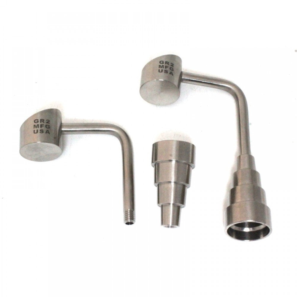 High-Quality Titanium 6-in-1 Nail with Banger for Multi-Size Rigs (10mm/14mm/18mm)