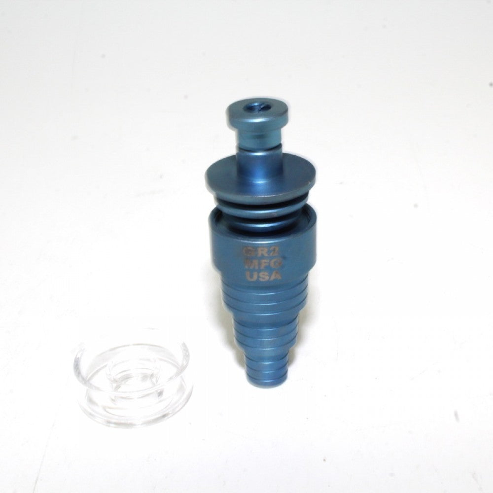 Universal Fit Titanium 6-in-1 Nail in Color with Quartz Dish for Dabbing