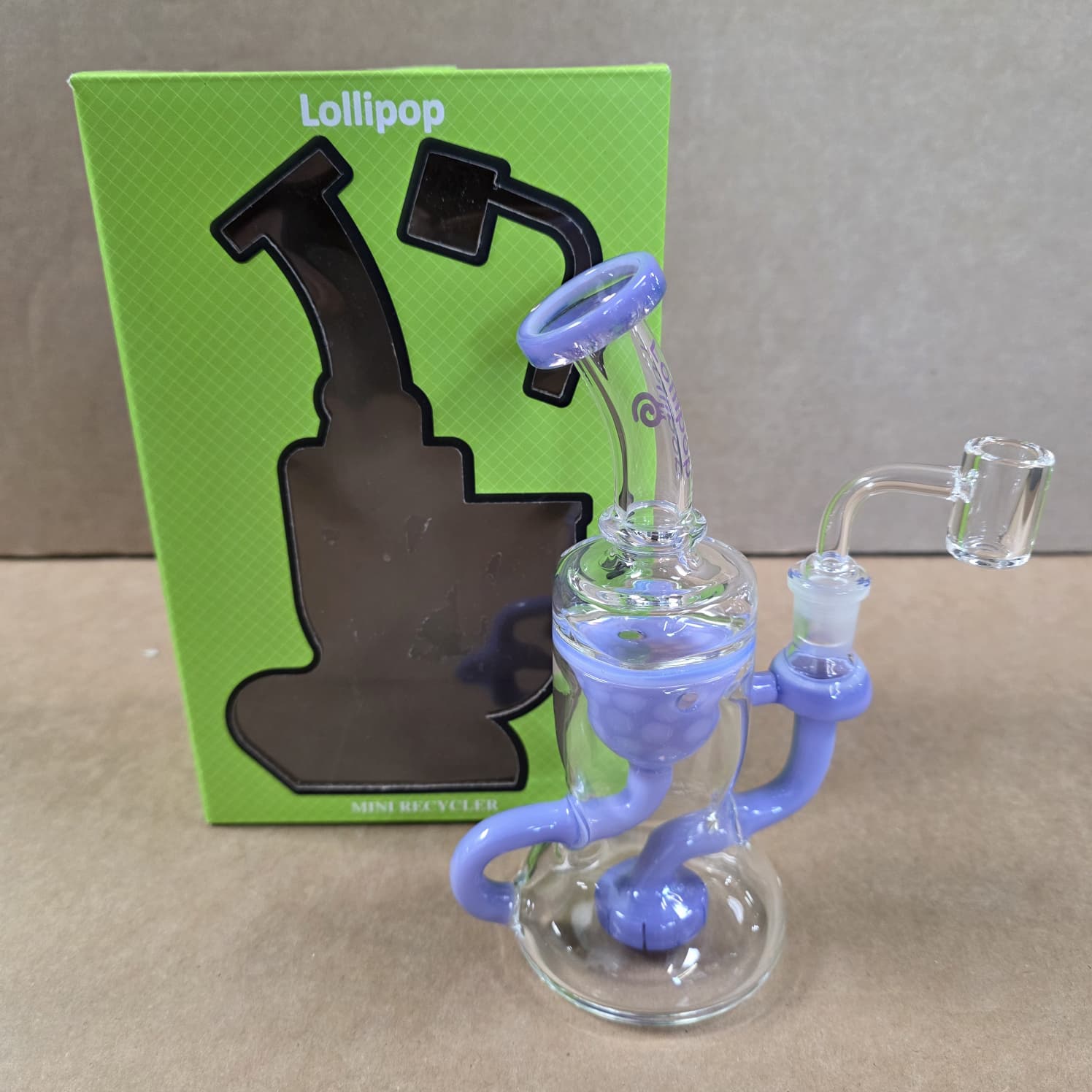 7.5" Lollipop Mini Recycler Rig With Banger