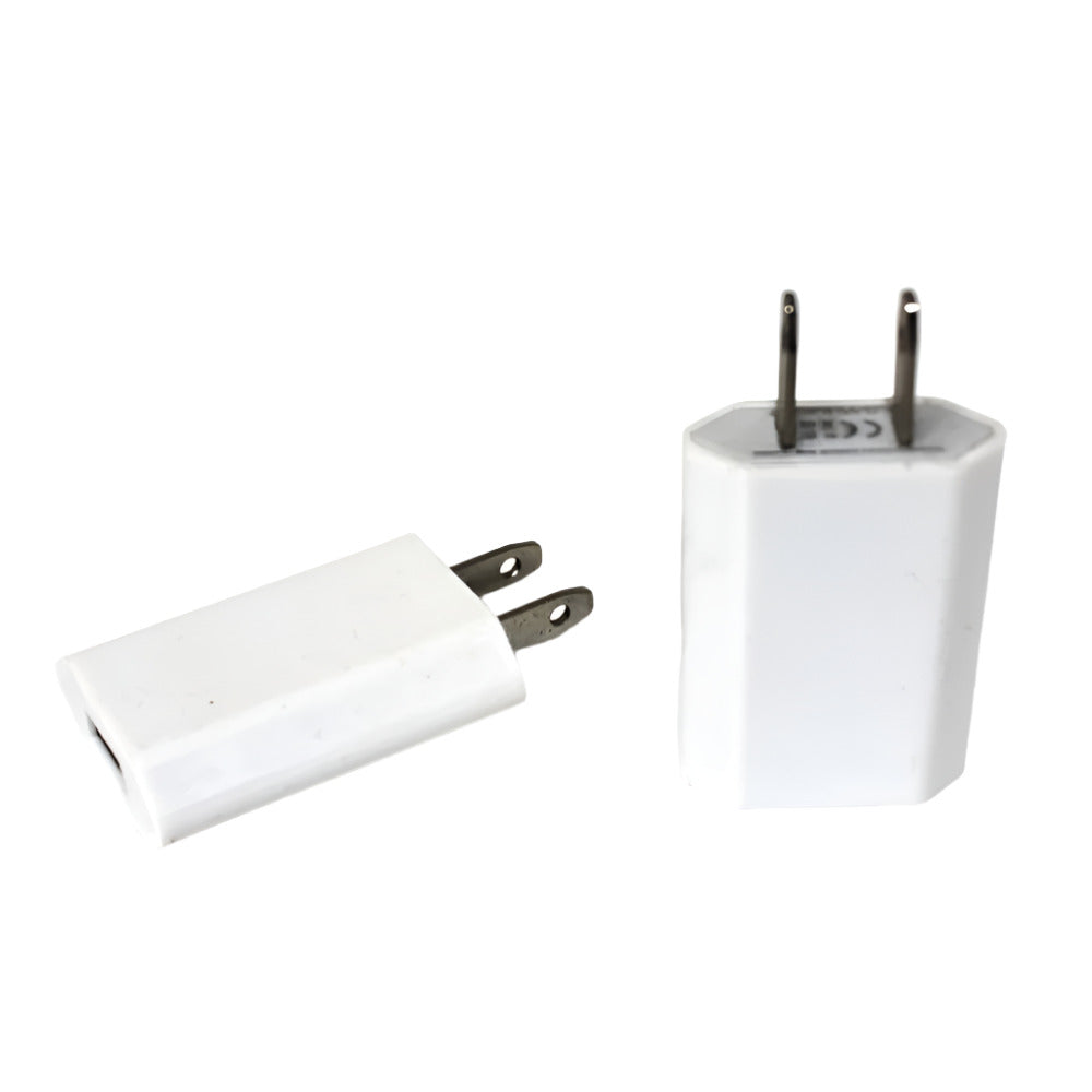 White wall charger port for USB or electronic device charging