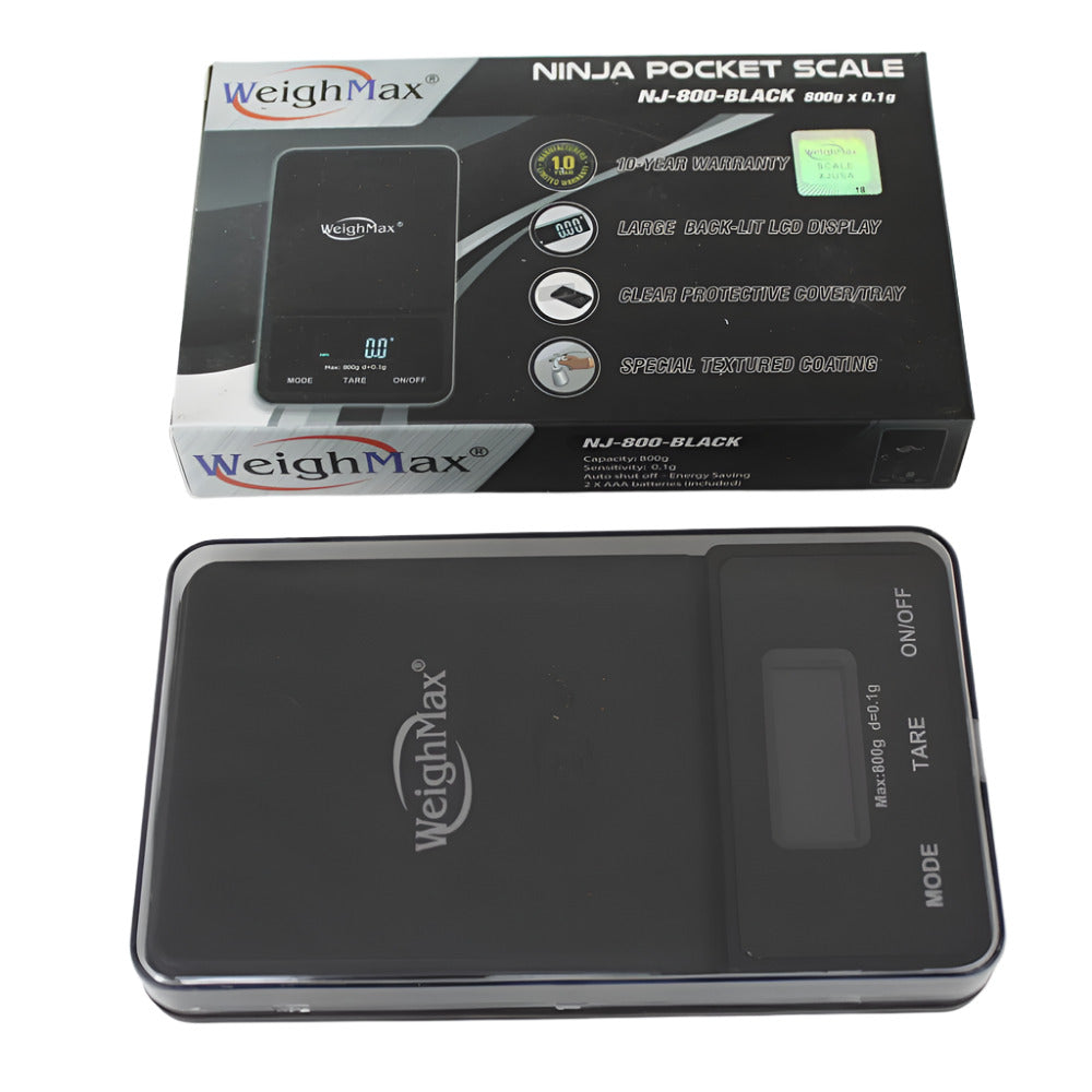 Weight Max Ninja NJ-800 digital pocket scale, 800g x 0.1g precision