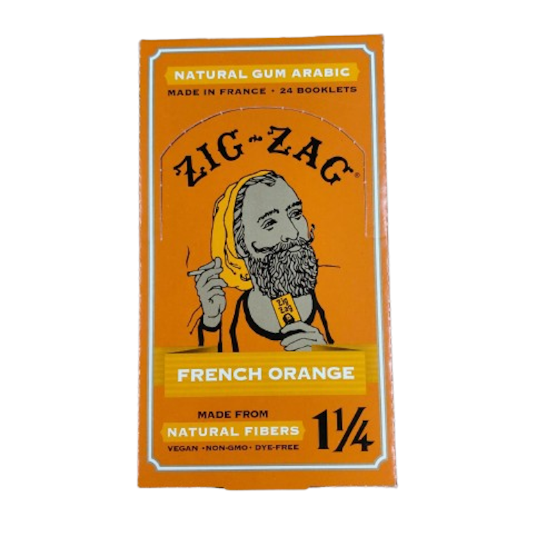 Zig Zag Orange Cigarette Papers 1-1 by 4 Size 24 Per pack