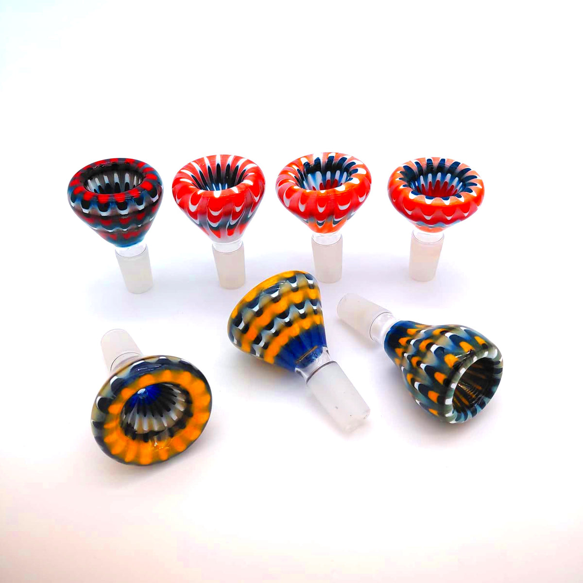 Art design colorful 14 MM male glass bowl G-G for compatible smoking glass accessories
