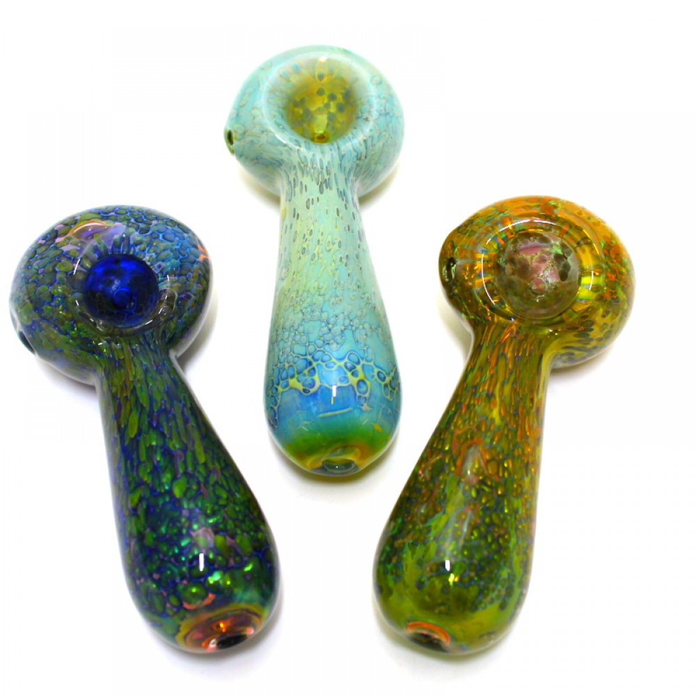Bubble Art Heavy Duty Glass Hand Pipe with durable glass construction, artistic bubble detailing, and smooth airflow design