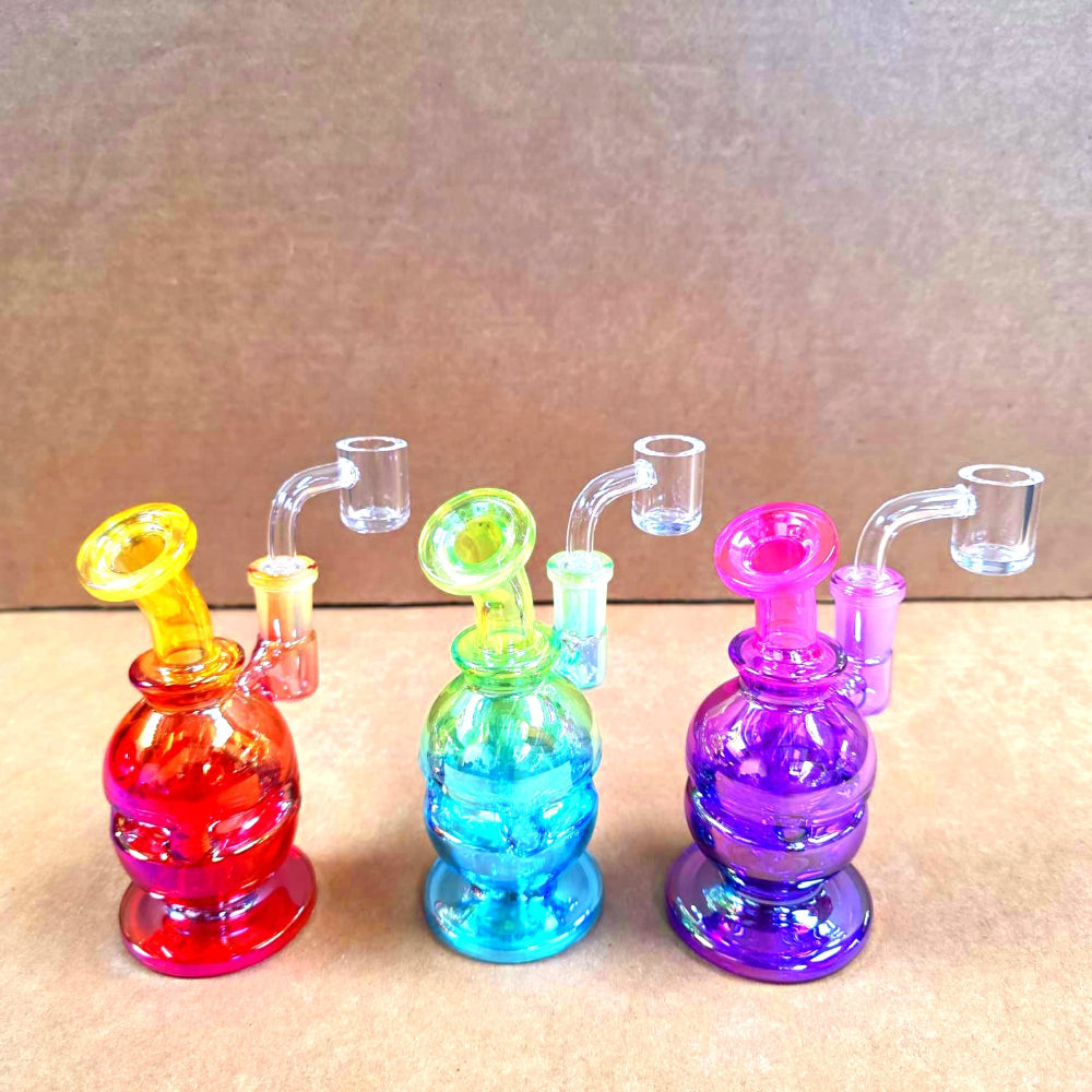 Stylish colourful dab rig with premium glass material and vibrant detailing for better performance