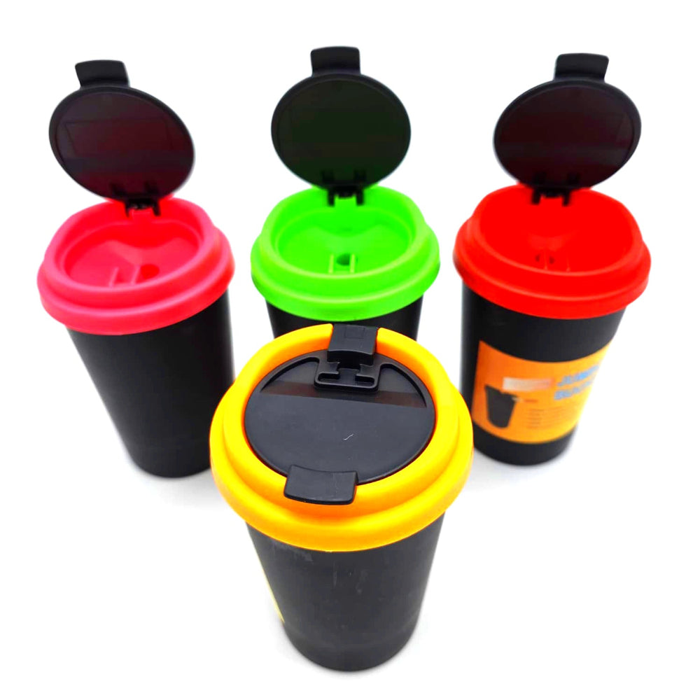 Jumbo ashtray butt bucket with lid set of 12 packs designed for odor control, durable build, and convenient everyday use.
