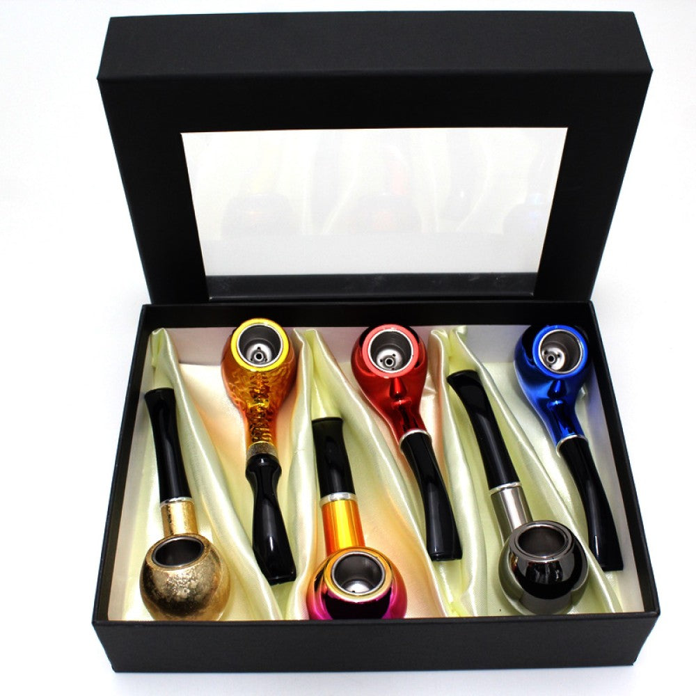Assorted Colors Nirvana Tobacco Pipe 6 CT Per Box with vibrant finishes, durable construction, and convenient retail packaging.
