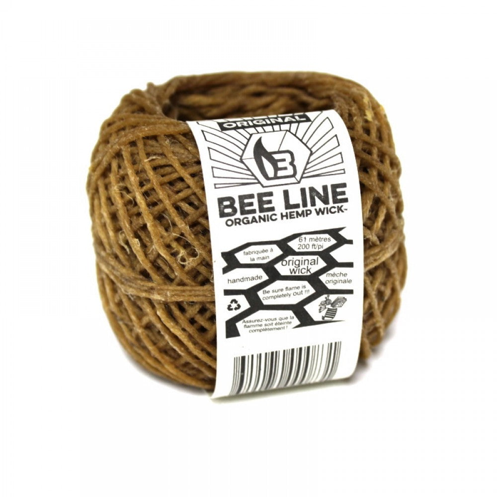 Bee Line Hemp Wick Thin Wick 200 FT Spool Made from Natural Hemp Fiber and Pure Beeswax**
