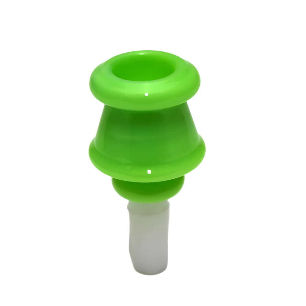 Bright color ribbed glass bowl 14MM male glass on glass with strong and stylish design.