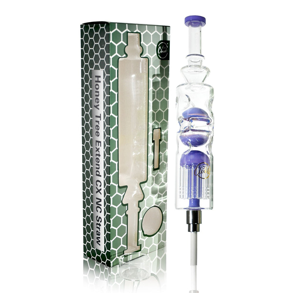 Cali Cloudx Honey Tree Extend CX Straw Kit Glass Nectar Collector for Wax and Concentrates Portable Dab Straw.