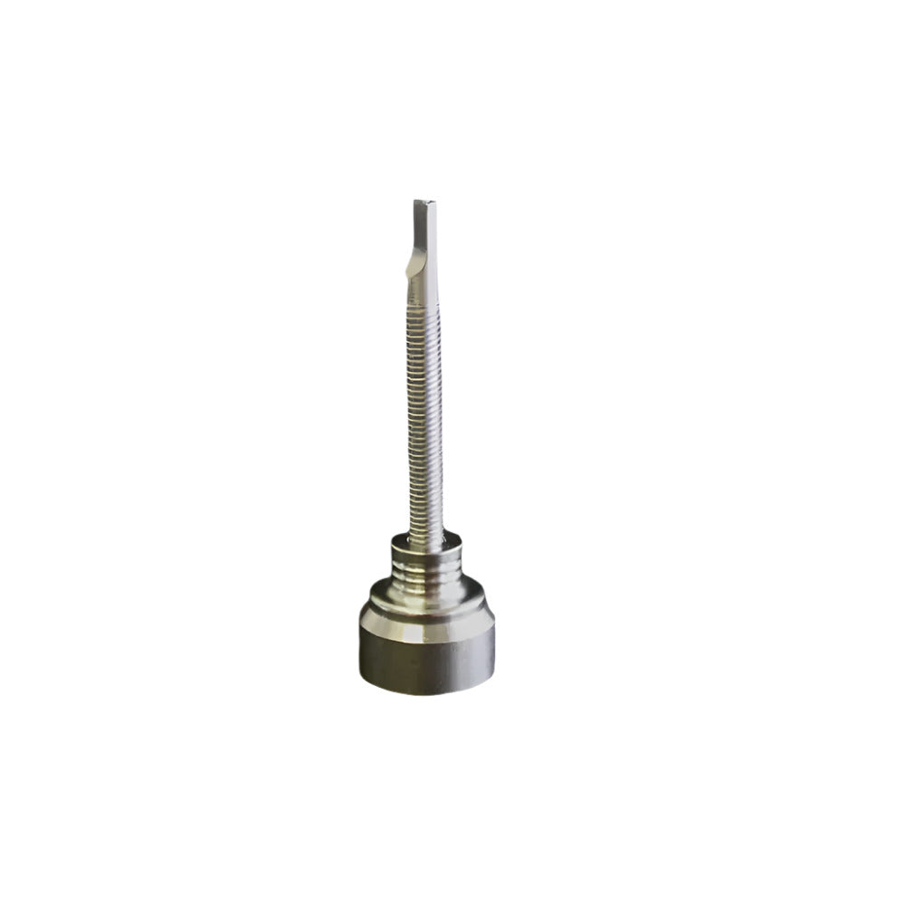 Short carb cap made from durable heat-resistant glass, designed for precise airflow control and efficient vaporization with a compact easy-to-handle design.