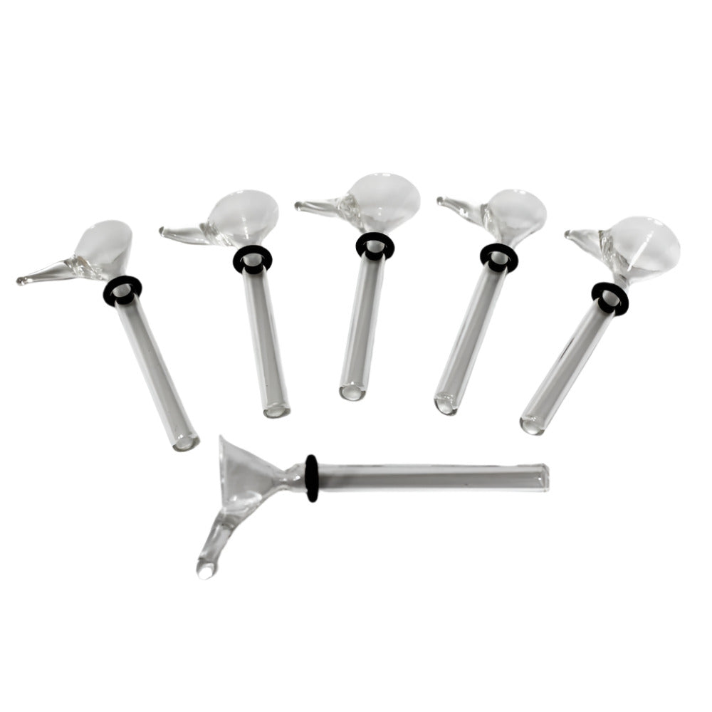 Clear handle cone slide glass bowl made from durable borosilicate glass for water pipe use