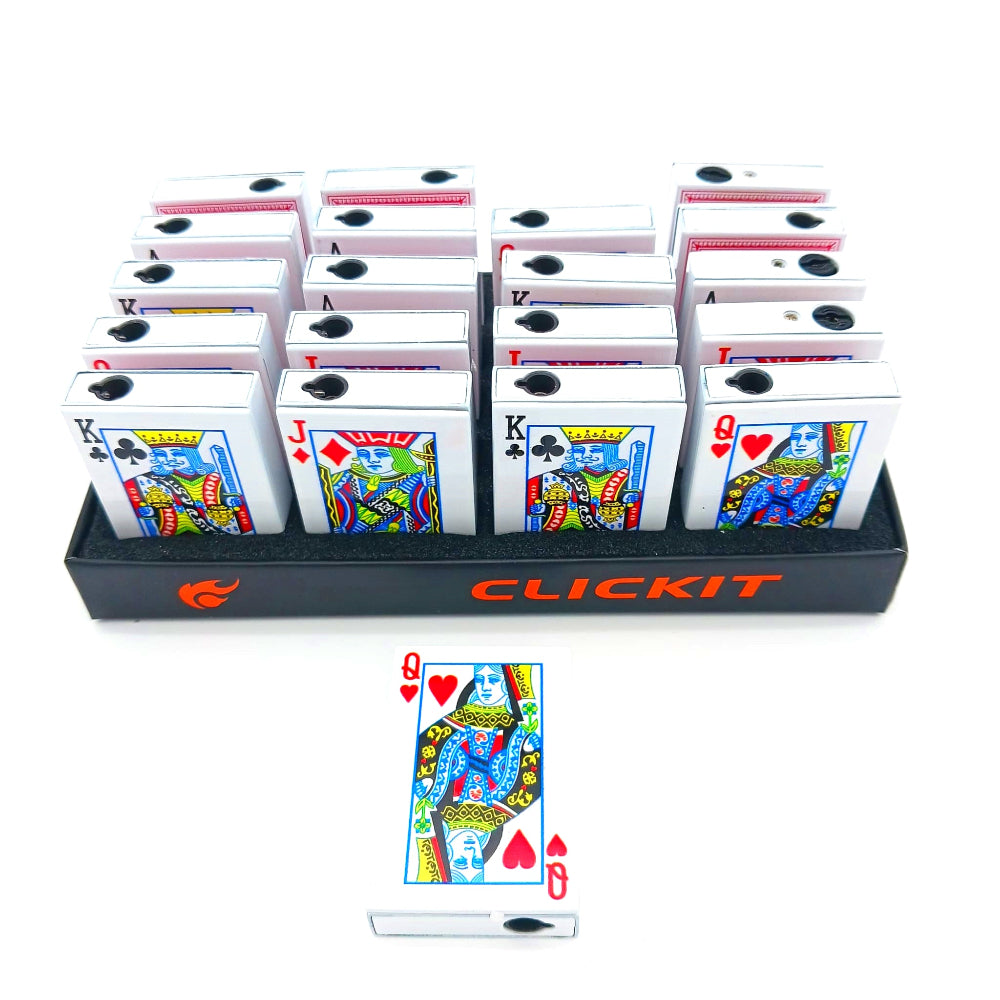 Clickit GH-9289 wind proof poker torch lighter 20 pieces per box, featuring a strong wind-resistant flame, durable build, and ergonomic design for reliable everyday ignition.