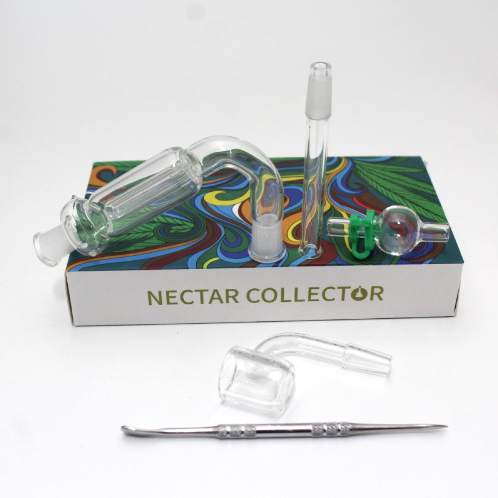 Colorful box 10mm nectar collector, portable heat-resistant dabbing tool set designed for smooth and efficient vapor collection.