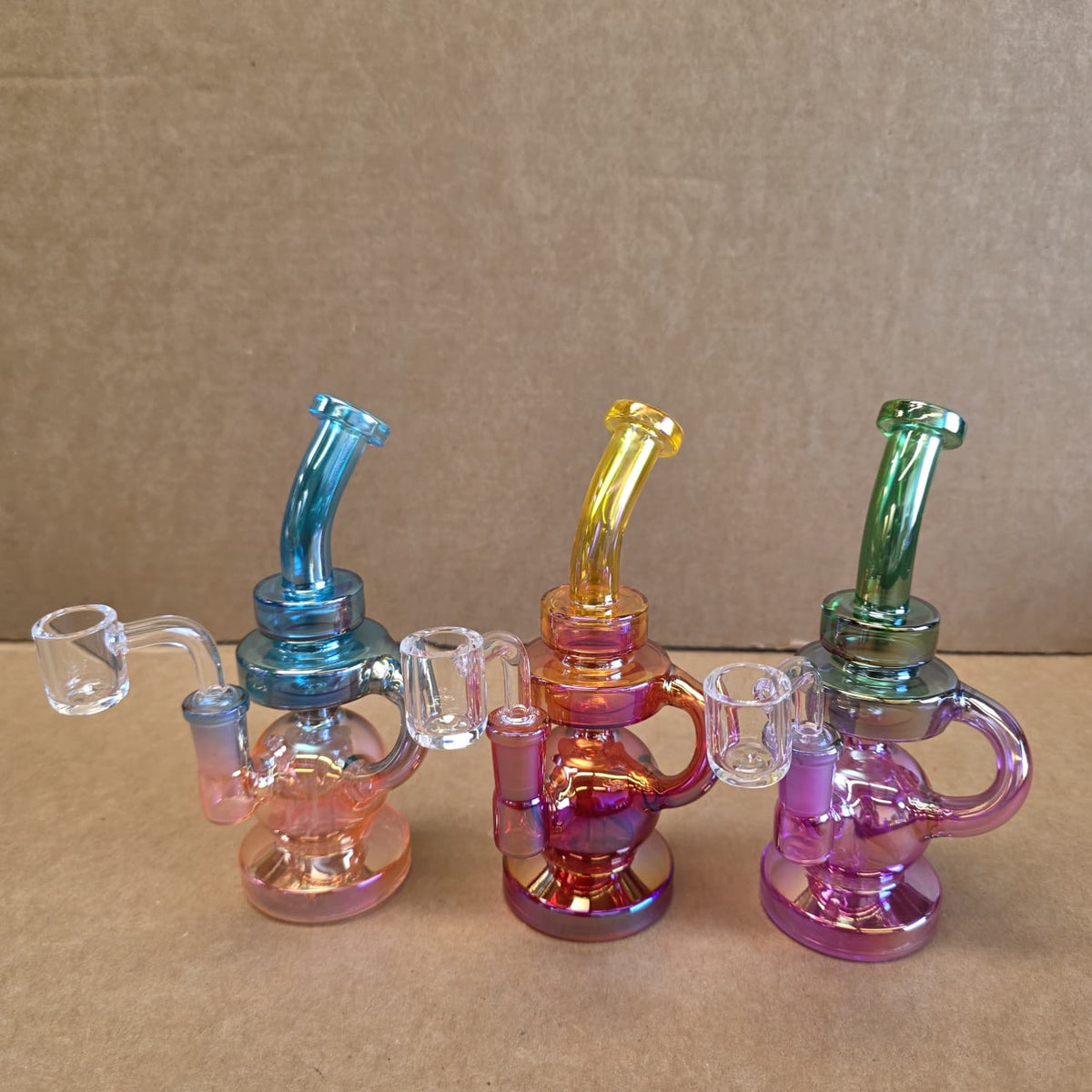 Top-down perspective looking into comfortable rimmed mouthpiece and colorful upper tube