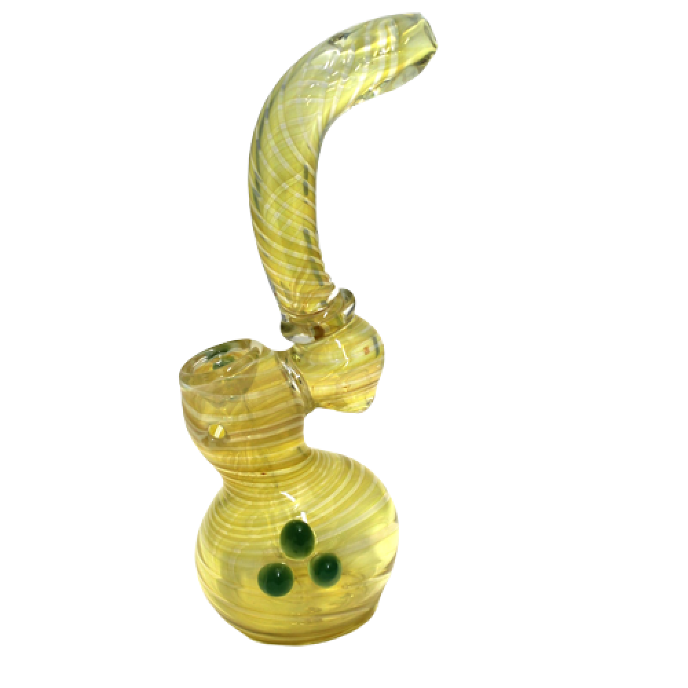 Swirl Color Heavy Duty Sherlock Style Bubbler Durable Glass Water Pipe with Colorful Swirl Pattern and Classic Sherlock Design