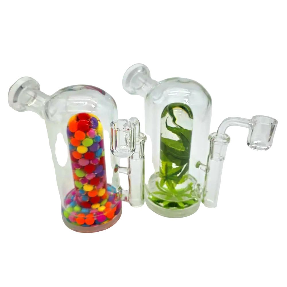 Colourful Designer Water Pipe made of durable glass with vibrant artistic patterns, offering smooth, cool, and enjoyable filtered smoking experience.