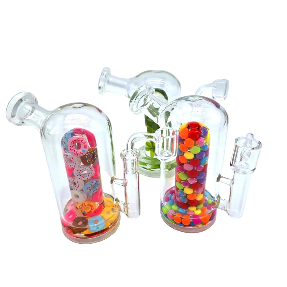 Colourful Designer Water Pipe made of durable glass with vibrant artistic design, offering smooth, cool, and enjoyable filtered smoking experience.