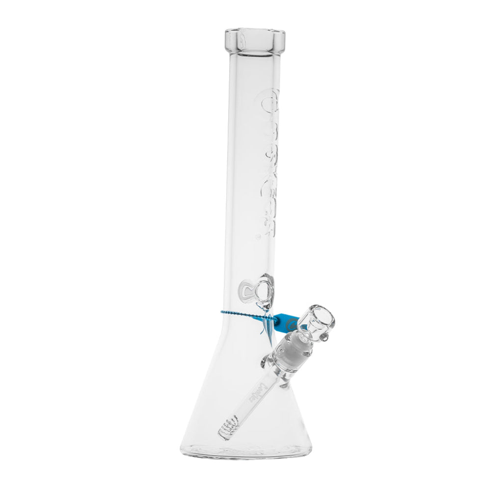 Cookies Flame Beaker 7mm thick glass water pipe with flame design, durable construction, stable base, and smooth filtration system