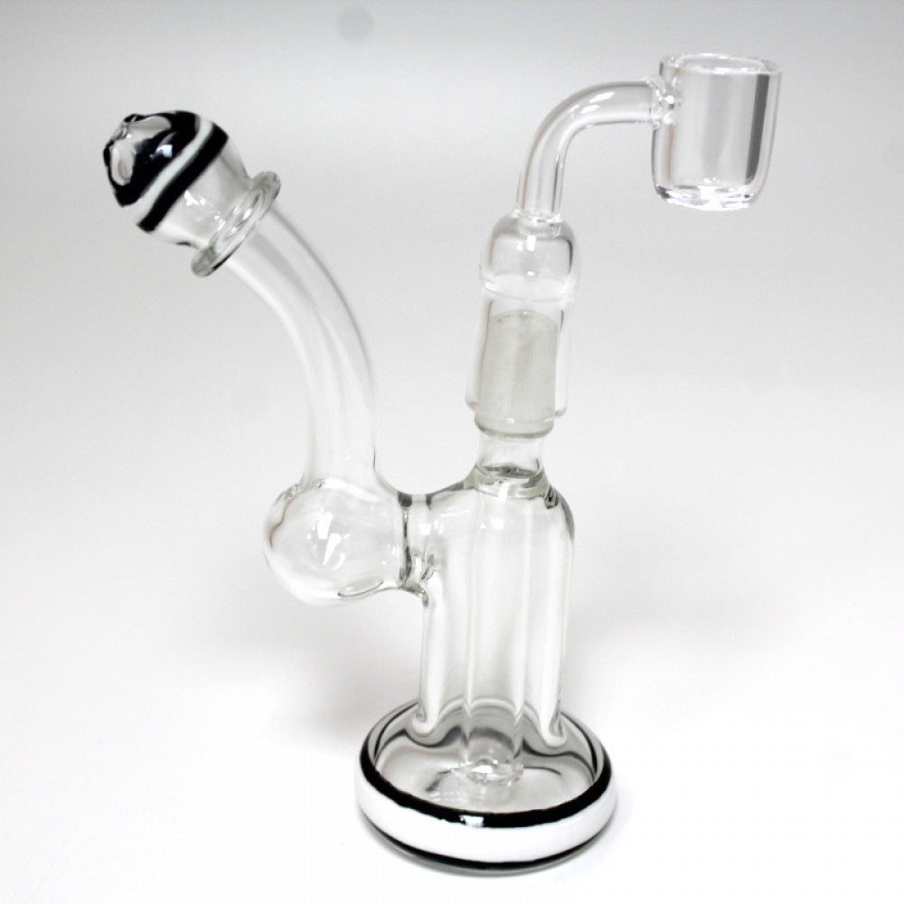 Dab Rig Water Pipe with 14mm Female Quartz Banger Glass Rig Designed for Smooth Vaporization, Heat Resistance, and Clean Concentrate Flavor