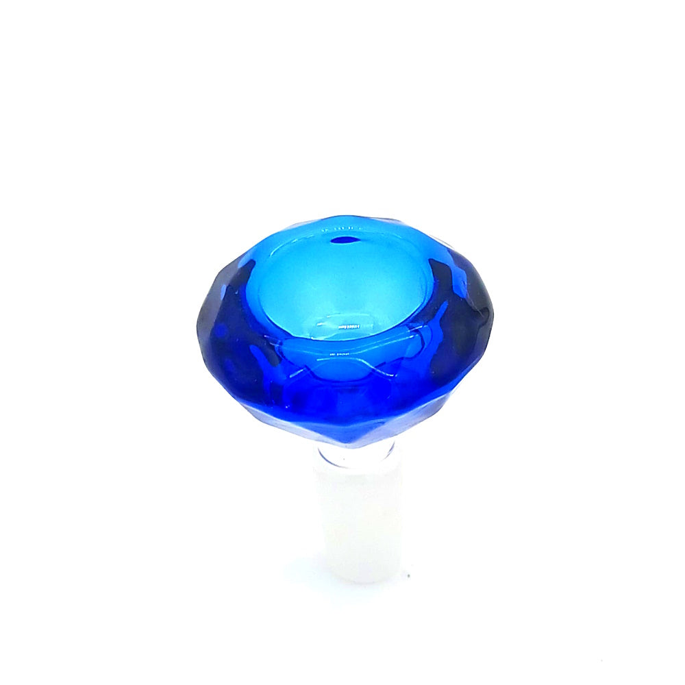 Diamond style glass bowl 14MM male joint designed for secure fit and stylish appearance.