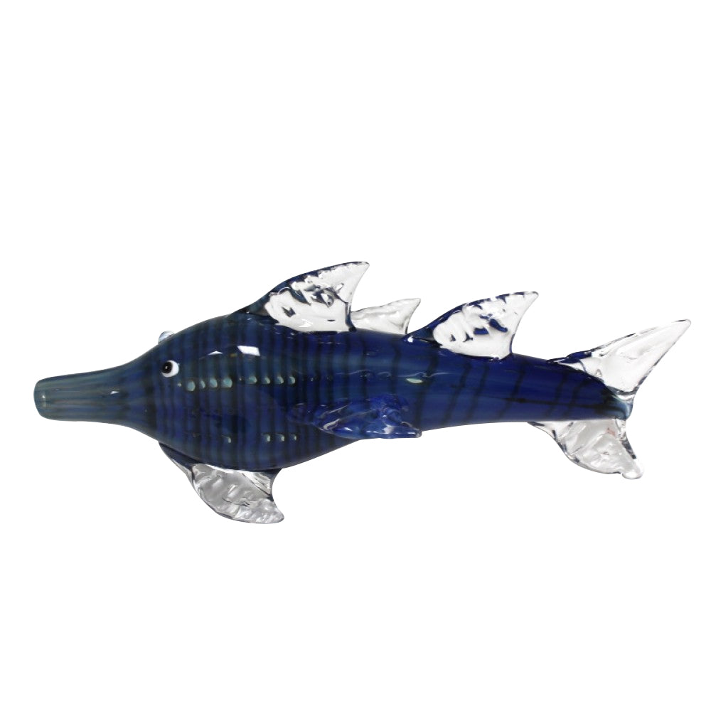 Dolphin Glass Hand Pipe featuring detailed dolphin-shaped design, durable glass construction, and smooth curved body for comfortable use.